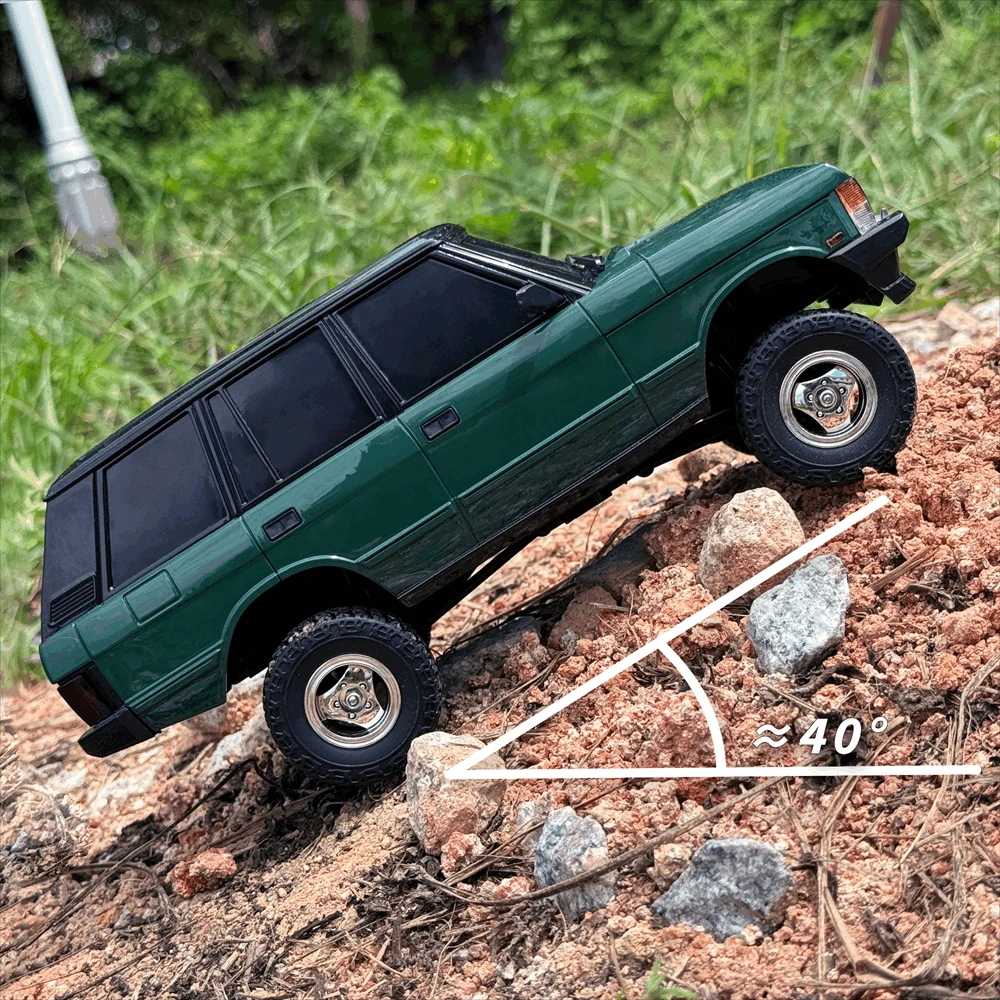 LDRC 1/18 4WD Rock Crawler RTR – Bridge-Axle Off-Road Climber with LED Lights