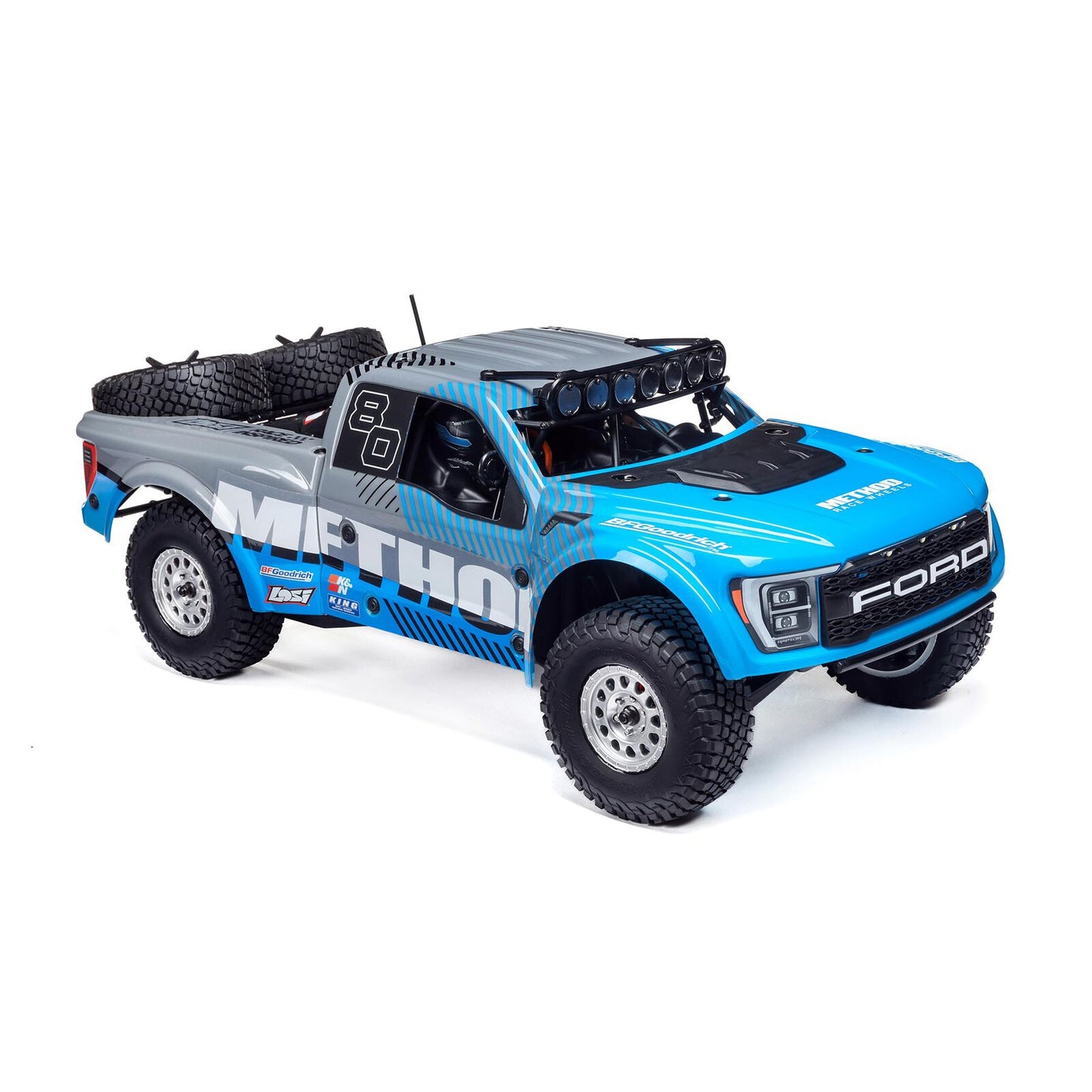 Losi 1/10 Baja Rey 2.0 Ford Raptor Method 3S 4WD RC Desert Truck