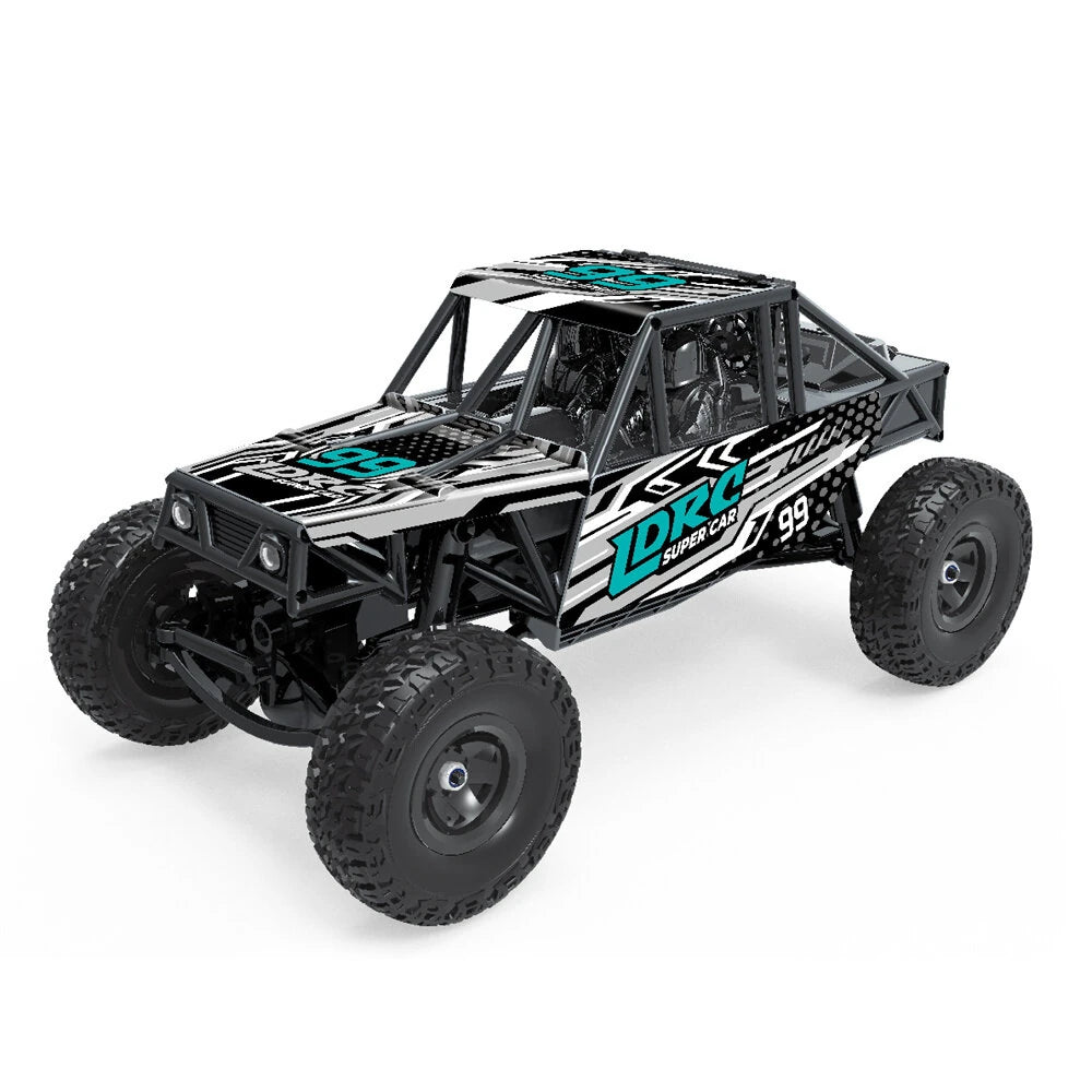LDRC 18499 1/18 4WD Ready to Run Rock Crawler with Pipe Rack and LED Lights