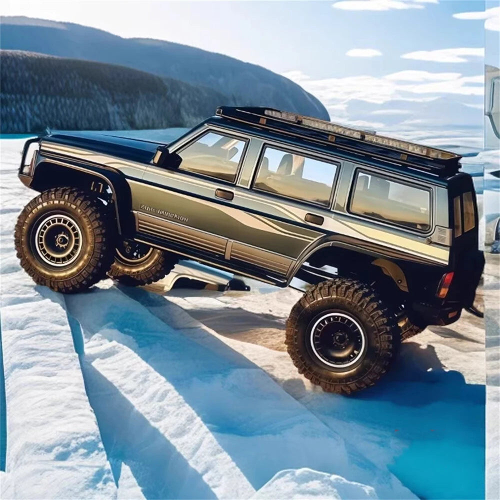 YIKONG YK4107 PRO 1/10 2.4G 4WD Brushless RC Rock Crawler with Tank Turn and LED Lights