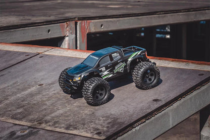 FMS 1/24 Chevrolet Colorado 4WD RC truck, side profile in black body