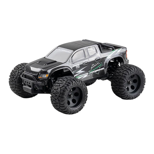 FMS 1/24 Chevrolet Colorado 4WD RTR off-road truck, front three-quarter view in black body