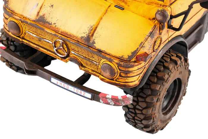 FMS 1/24 FCX24 Mercedes-Benz Unimog RTR RC Truck – Woodlander Yellow Rusted Mod