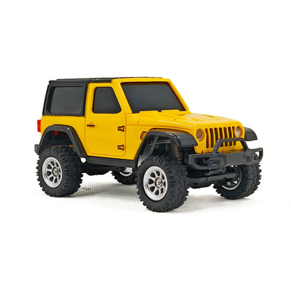 JIABAILE 1/36 micro 4WD RTR RC rock crawler, front three-quarter view