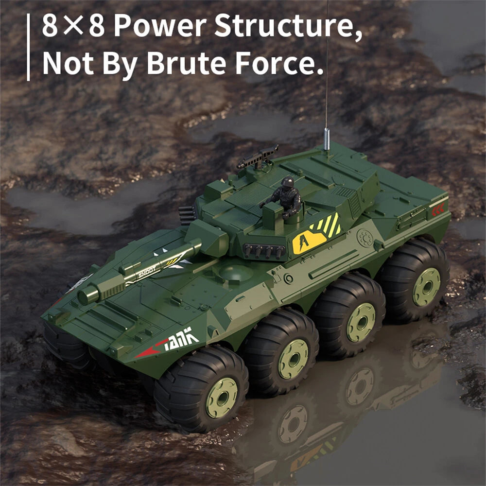 HW-Y1802 1/32 8WD Ready-to-Run RC Amphibious Tank with LED Lights