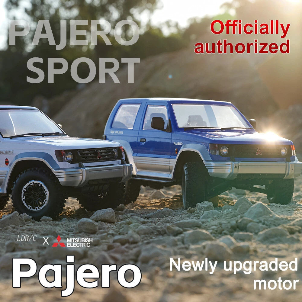 LDRC 1/14 Mitsubishi Pajero V24WG (1992) 4WD Climbing RC Truck – Dual-Speed, Metal Gears
