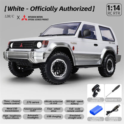 LDRC 1/14 Mitsubishi Pajero V24WG (1992) 4WD Climbing RC Truck – Dual-Speed, Metal Gears