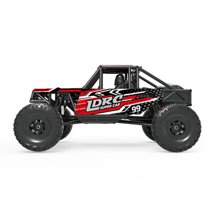 LDRC 18499 1/18 4WD Ready-to-Run RC Rock Crawler with Pipe Rack and LED Lights