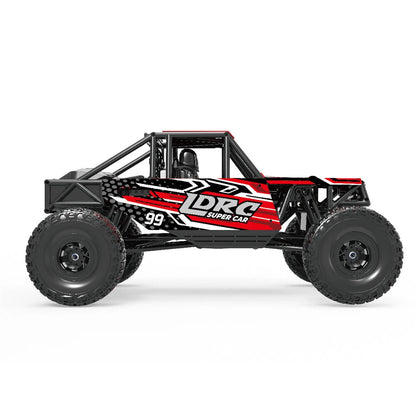 LDRC 18499 1/18 4WD Ready to Run Rock Crawler with Pipe Rack and LED Lights