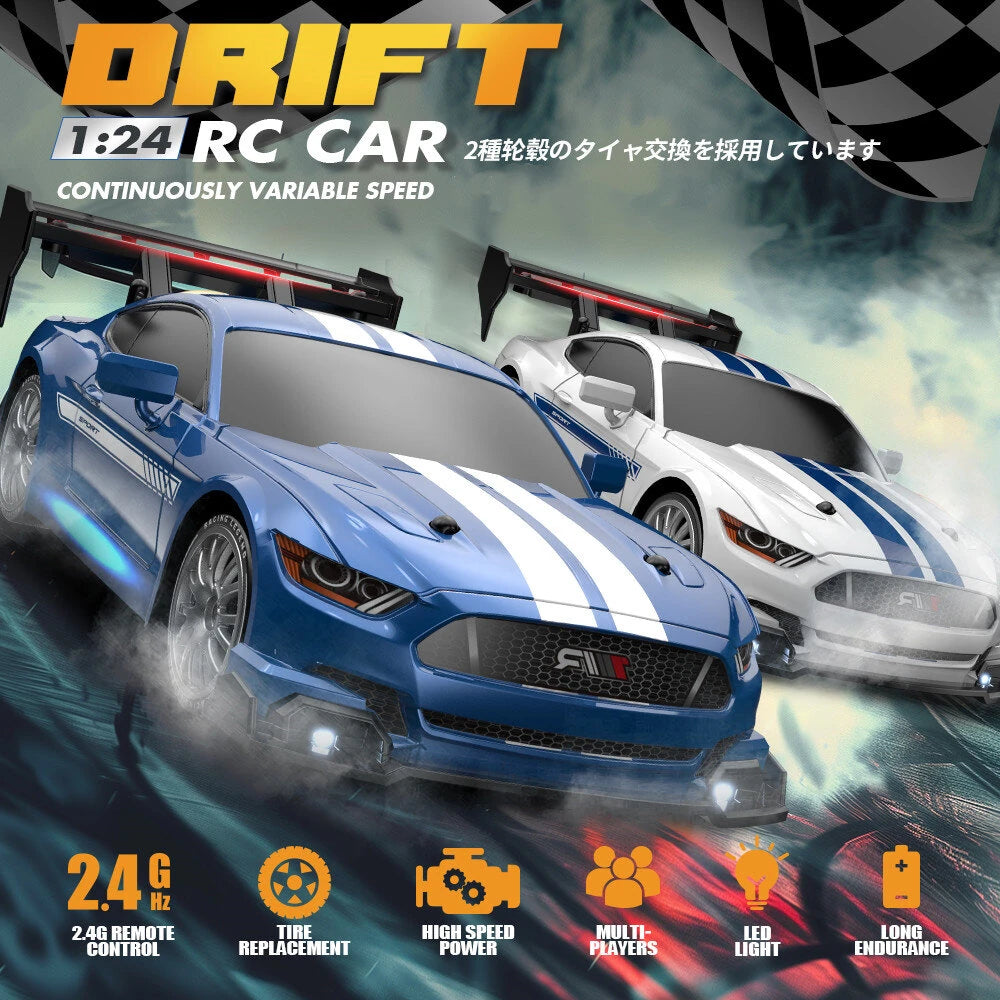 ENOZE 8601/8602 1/24 4WD Ready-to-Run RC Drift Car GTR with LED Lights