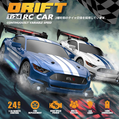 ENOZE 8601/8602 1/24 4WD Ready-to-Run RC Drift Car GTR with LED Lights