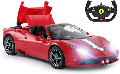 RASTAR 1/14 Scale Ferrari 458 Speciale A RTR RC Car – Licensed, Convertible Roof
