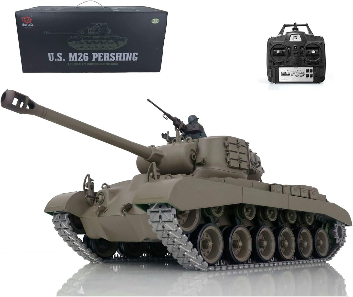 Heng Long 1/16 M26 Pershing RC Battle Tank with Metal Upgrades