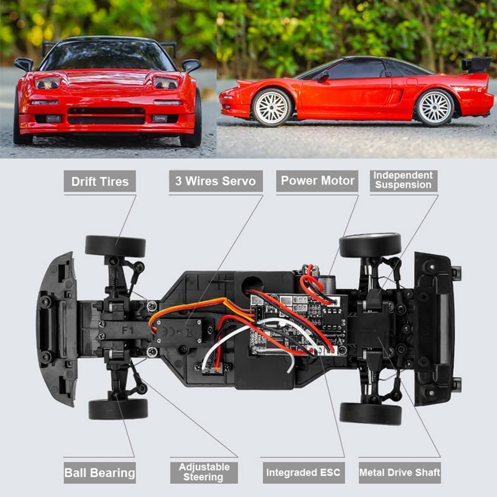 LDRC LD1803 1/18 Scale RWD Drift Car – Proportional Control, Gyro-Assisted