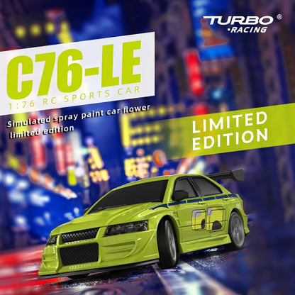 FLYCOLOR TurboRC 1:76 Mini Sports Car – Full Proportional with Two Interchangeable Shells
