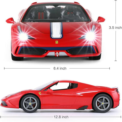 RASTAR 1/14 Scale Ferrari 458 Speciale A RTR RC Car – Licensed, Convertible Roof