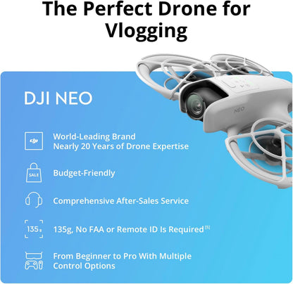 DJI Neo Fly More Combo 4K Drone – Palm-Takeoff, 135 g, 3 Batteries