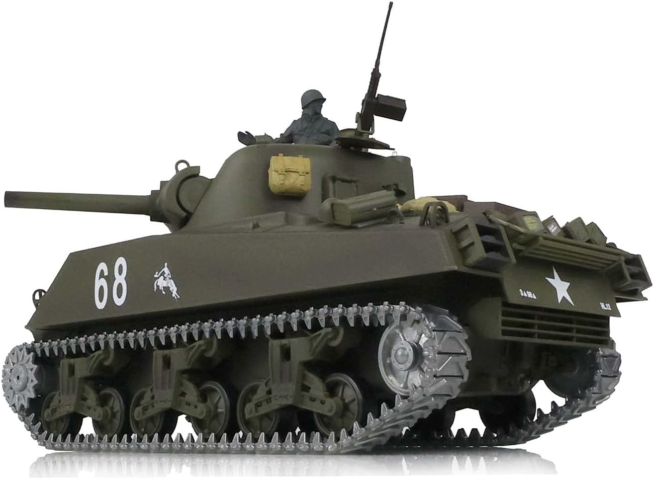 Heng Long 1/16 M4A3 Sherman RC Tank 3898 – IR Combat, Smoke, Metal Tracks