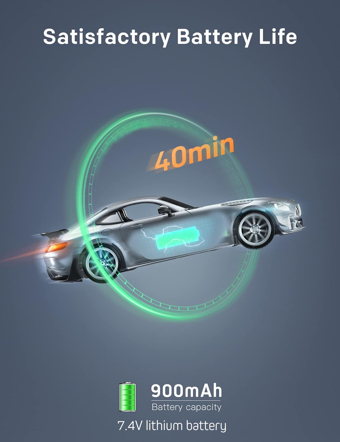 MIEBELY 1/12 Scale Mercedes-Benz GT-R Pro RC Car – 2.4 GHz, LED Lights, 7.4 V Battery