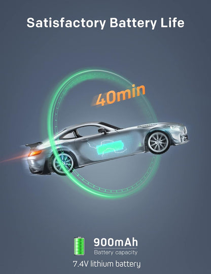 MIEBELY 1/12 Scale Mercedes-Benz GT-R Pro RC Car – 2.4 GHz, LED Lights, 7.4 V Battery