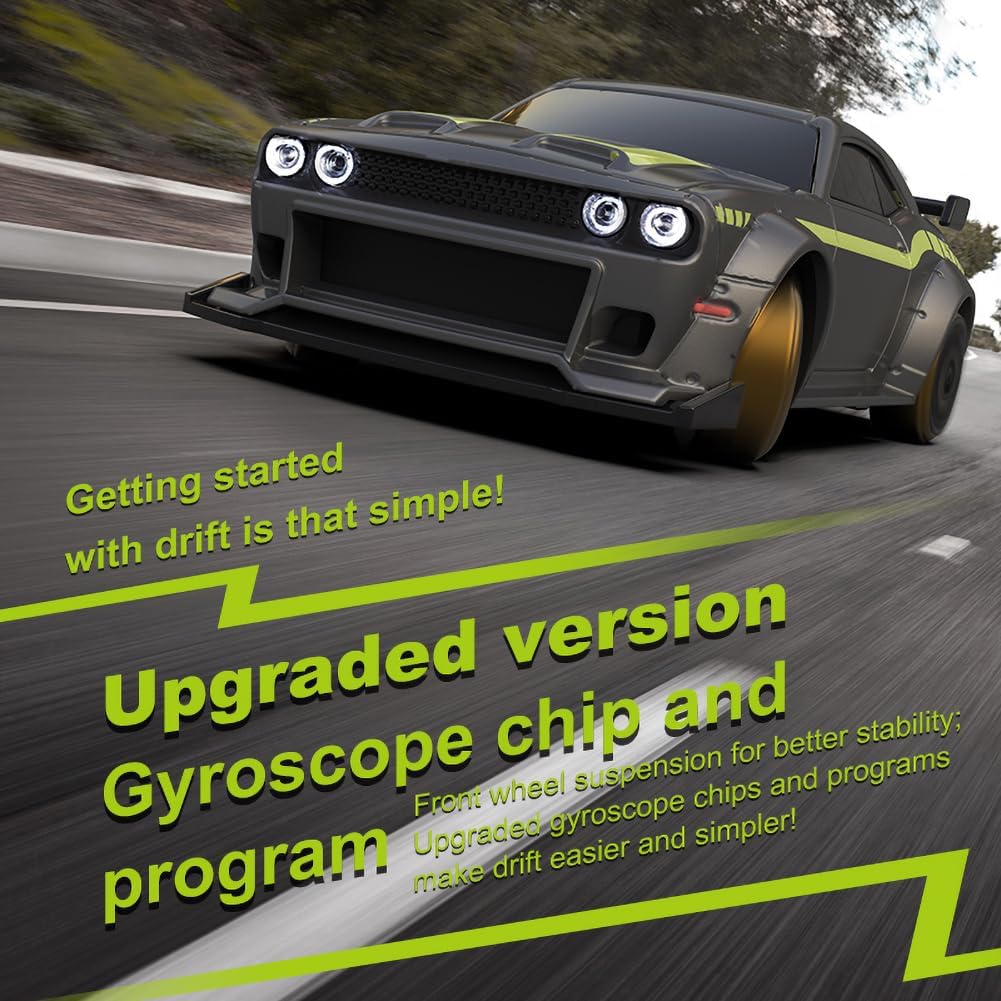 FLYCOLOR Turbo Racing 1:76 C65 Drift RC Car with Gyro RTR – Grey