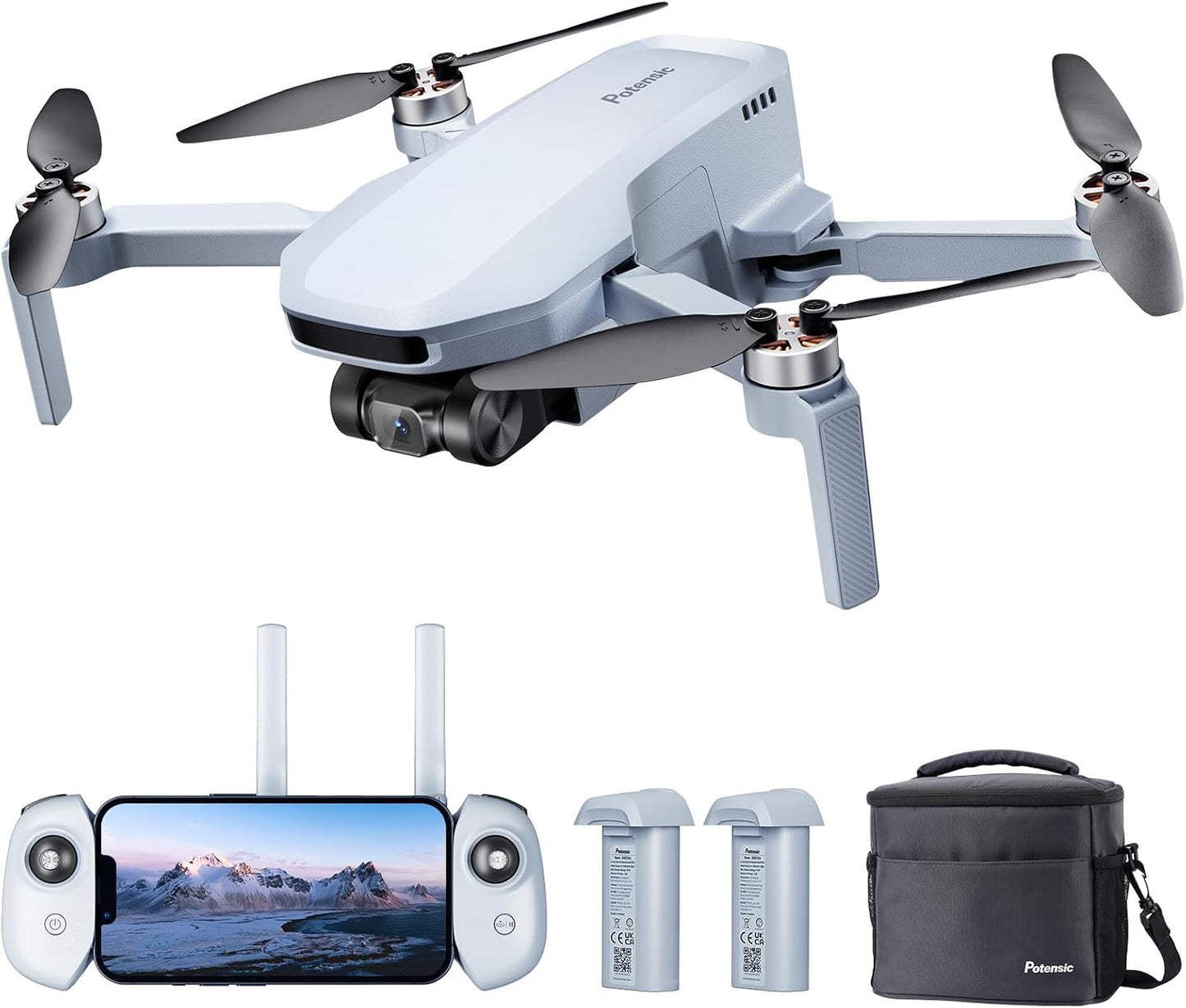 Potensic ATOM SE – Foldable 4K Camera Drone, < 249 g, Long-Range FPV (4 km)