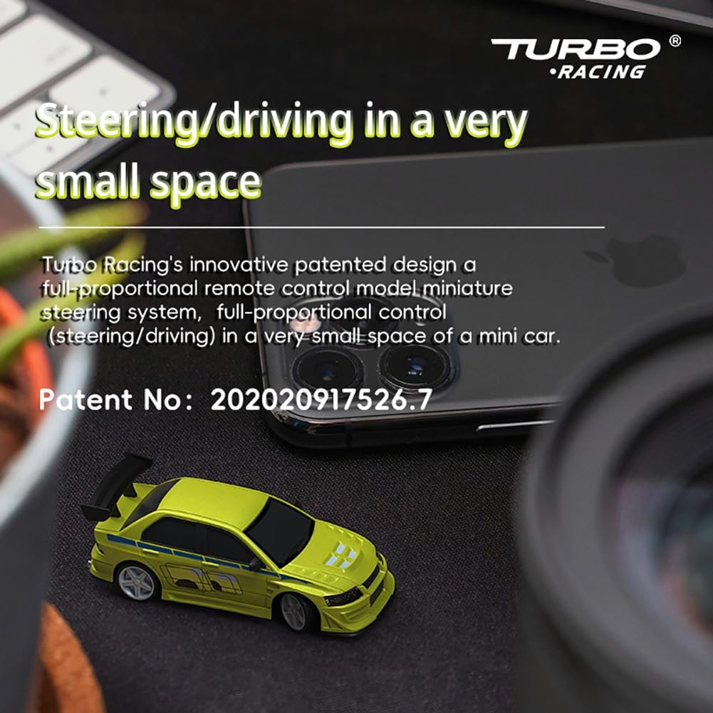 FLYCOLOR TurboRC 1:76 Mini Sports Car – Full Proportional with Two Interchangeable Shells