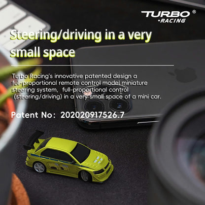 FLYCOLOR TurboRC 1:76 Mini Sports Car – Full Proportional with Two Interchangeable Shells