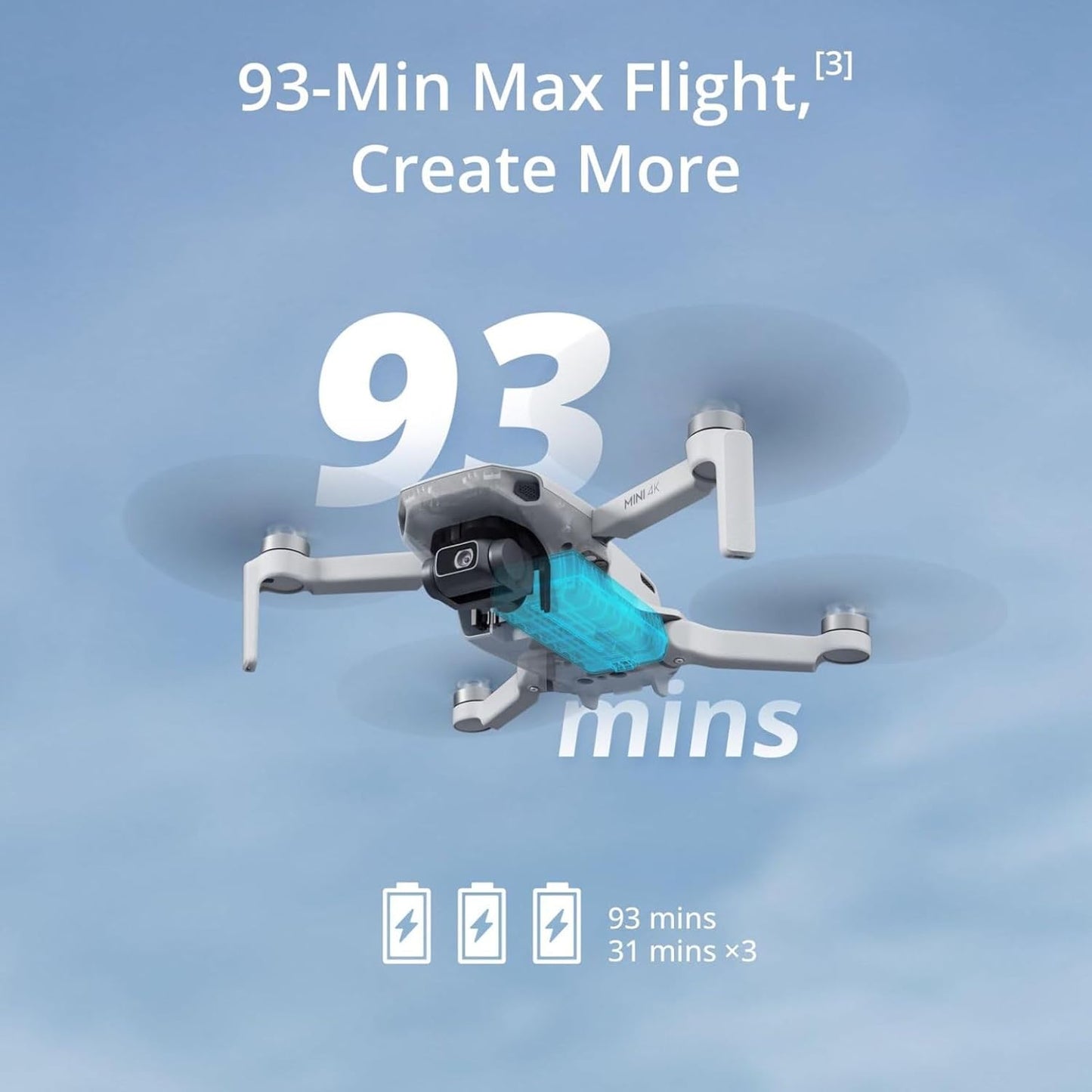 DJI Mini 3 RC Drone with 3-Axis Gimbal and 4K Camera