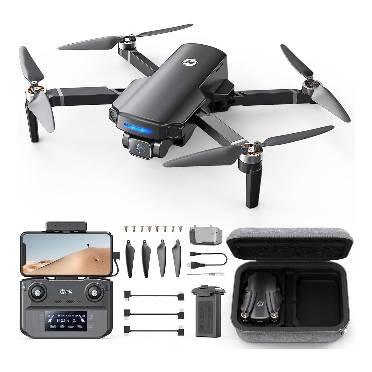 Holy Stone HS360S 4K GPS Drone with 5G Transmission and 2 Batteries