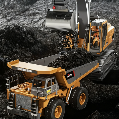 ZMX Z6834YG 1/18 Scale 8CH RC Construction Mining Dump Truck – Ready-to-Run with Lights & Sound