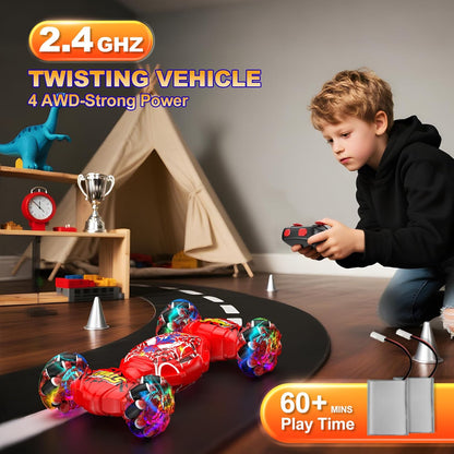 Nikuku 1/16 360-Degree Rotating RC Car with Remote Control for Kids