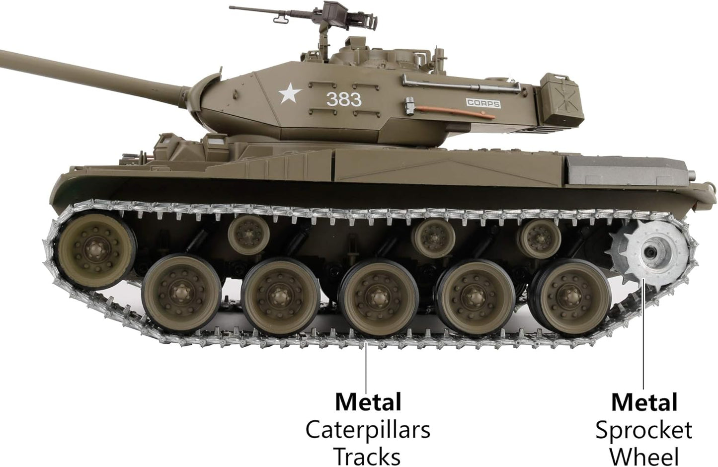 Heng Long Modified Edition 1/16 M41A3 Walker Bulldog RC Battle Tank