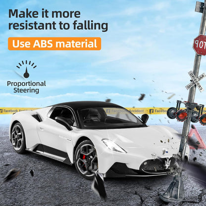 MIEBELY 1/12 Maserati MC20 Cielo Licensed RC Car with Openable Doors and LED Lights