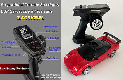 LDRC LD1803 1/18 Scale RWD Drift Car – Proportional Control, Gyro-Assisted