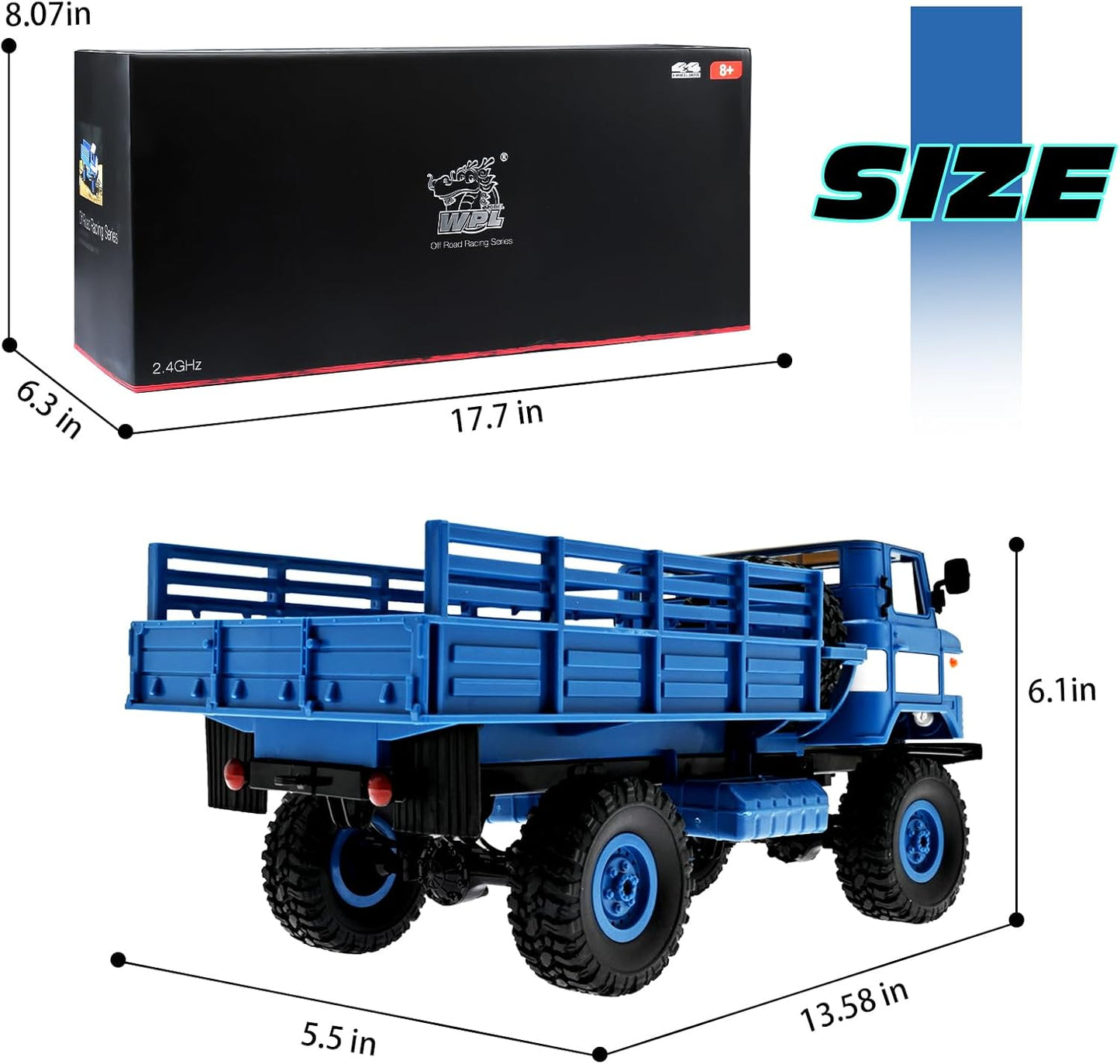 Jaming B-24 24V 4WD Kids Ride-On Truck – GAZ-66 Style Off-Road Ready-to-Run