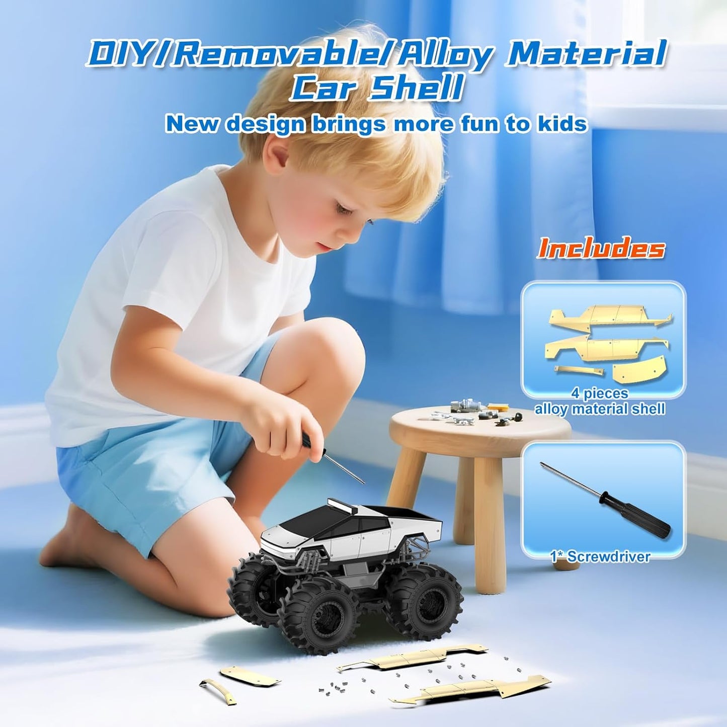 Dafotil 1/18 Amphibious Monster Truck – 4WD Waterproof Ready-to-Run