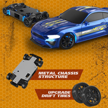 1:43 4WD Full Proportional Ready to Run Drift RC Car, Ford Mustang-Inspired