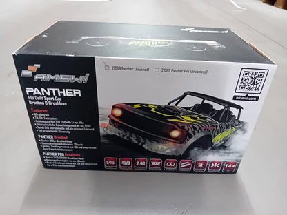 Amewi 21088 1/16 2WD Ready-to-Run RC Drift Car Black Panther with LED Lights