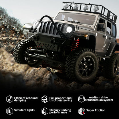 GoolRC 1/12 Scale 4WD All-Terrain RC Rock Crawler with Lights