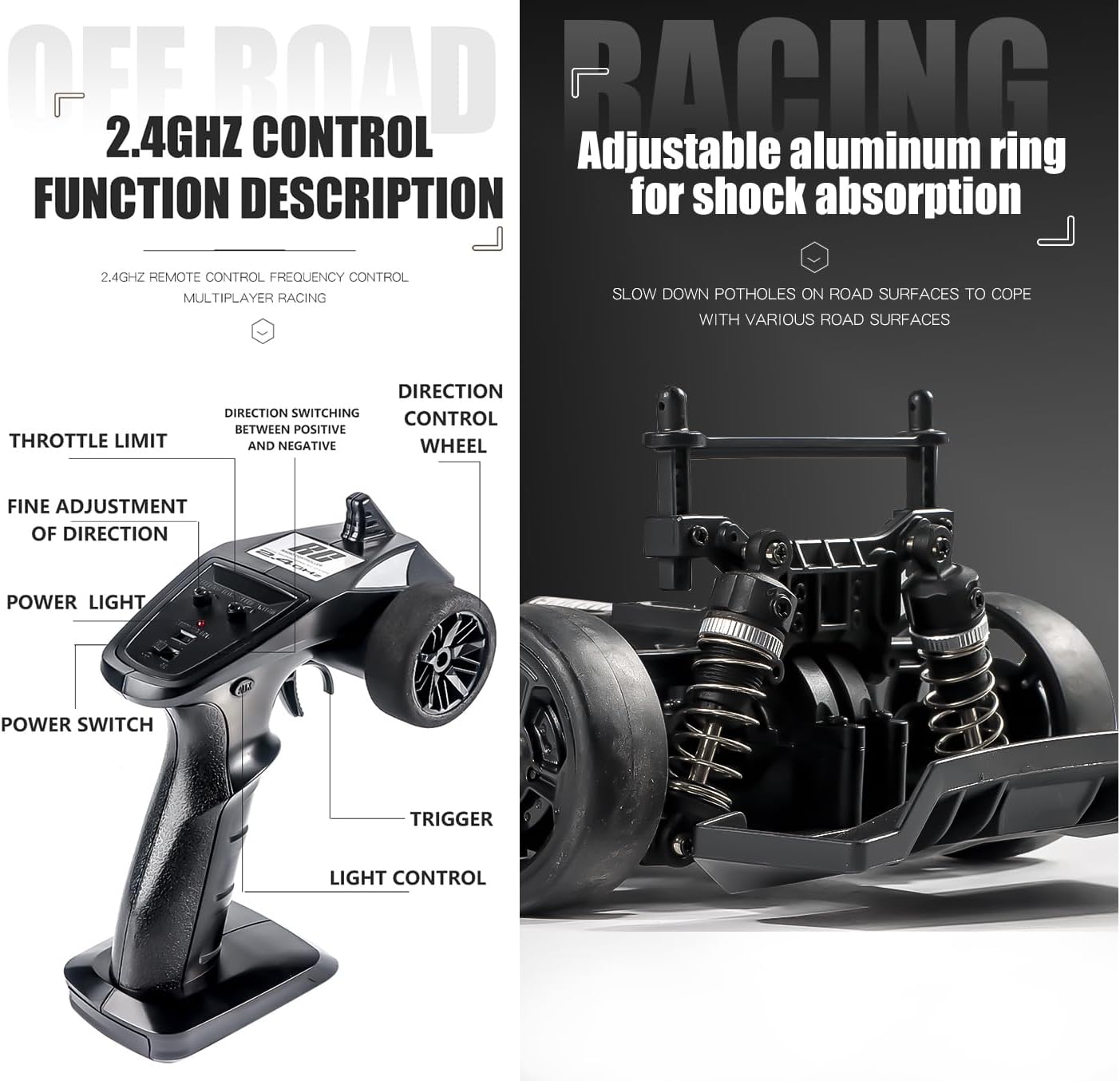 WPL D12 1/10 2WD Ready-to-Run RC Drift Car with Gyroscope