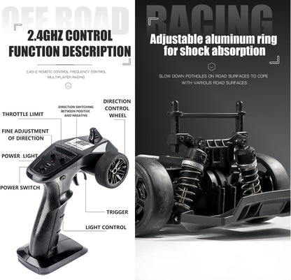 WPL D12 1/10 2WD Ready-to-Run RC Drift Car with Gyroscope