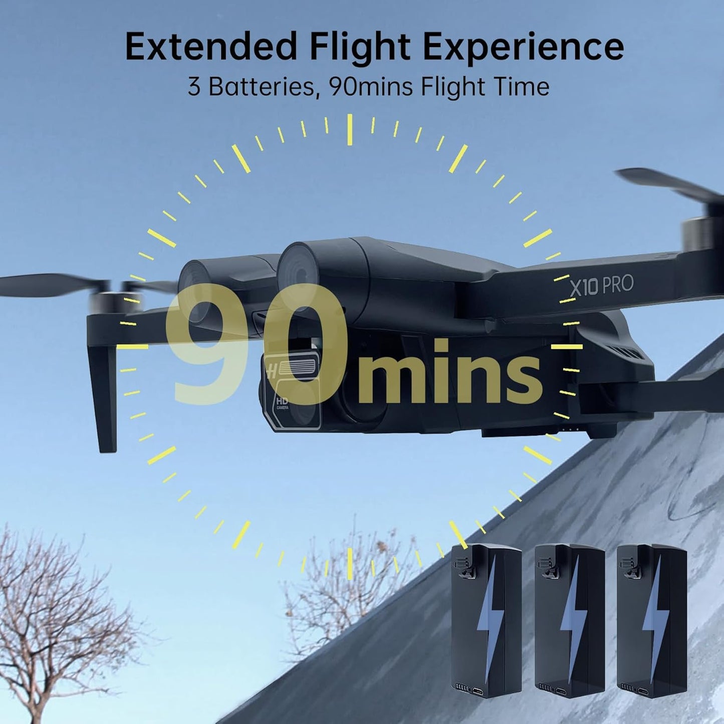 CHUBORY Brushless Foldable RC Drone – Entry-Level Camera Quadcopter