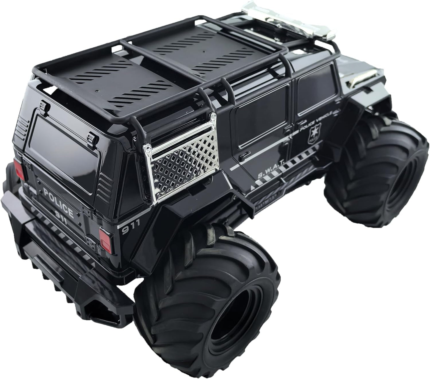 Threeking 1/16 Waterproof Amphibious Police Truck – 4WD RC Monster Truck