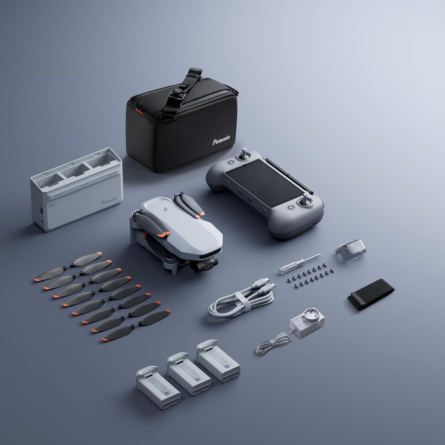 Potensic ATOM Fly More Combo 4K Drone with 3-Axis Gimbal – 3 Batteries