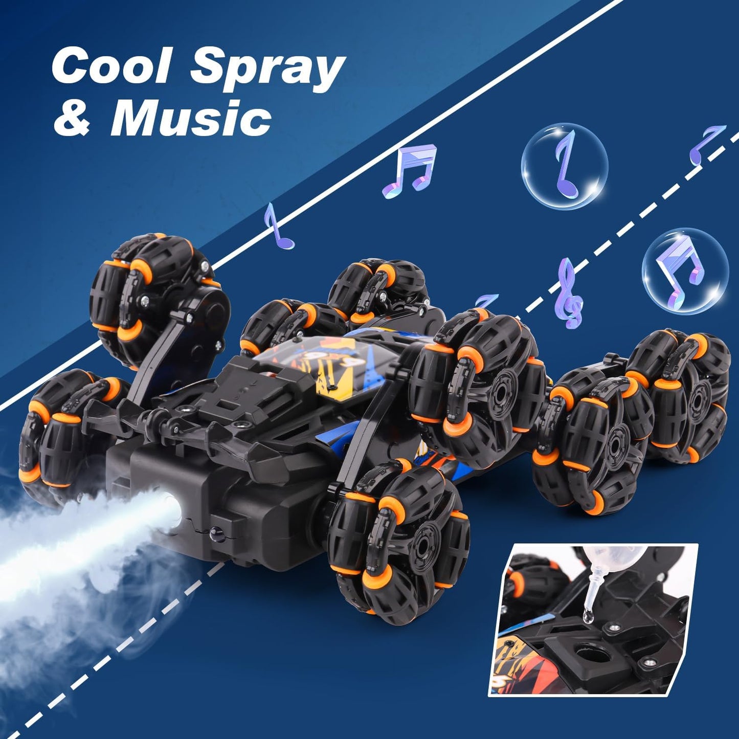 NEXBOX Gesture Sensing Hand-Controlled Stunt Car – 8-Wheel RC Toy