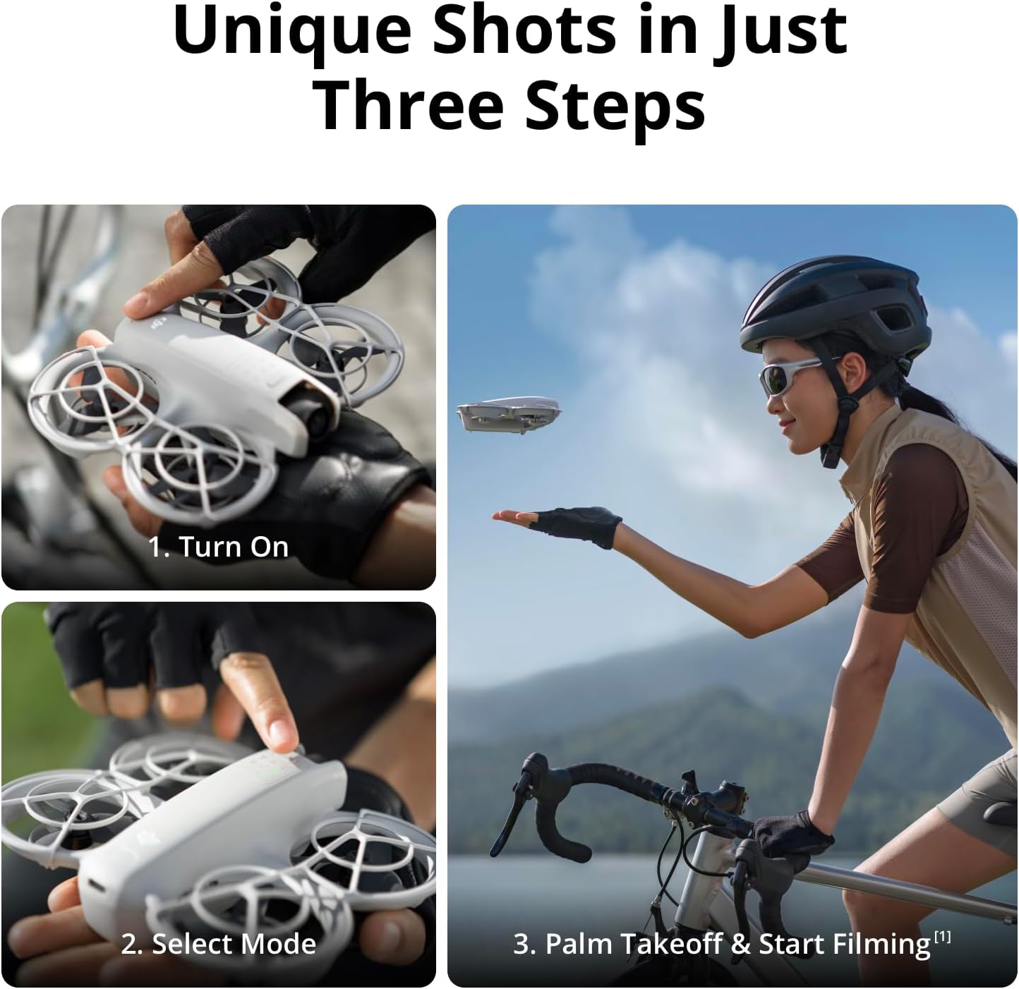 DJI Neo Fly More Combo 4K Drone – Palm-Takeoff, 135 g, 3 Batteries