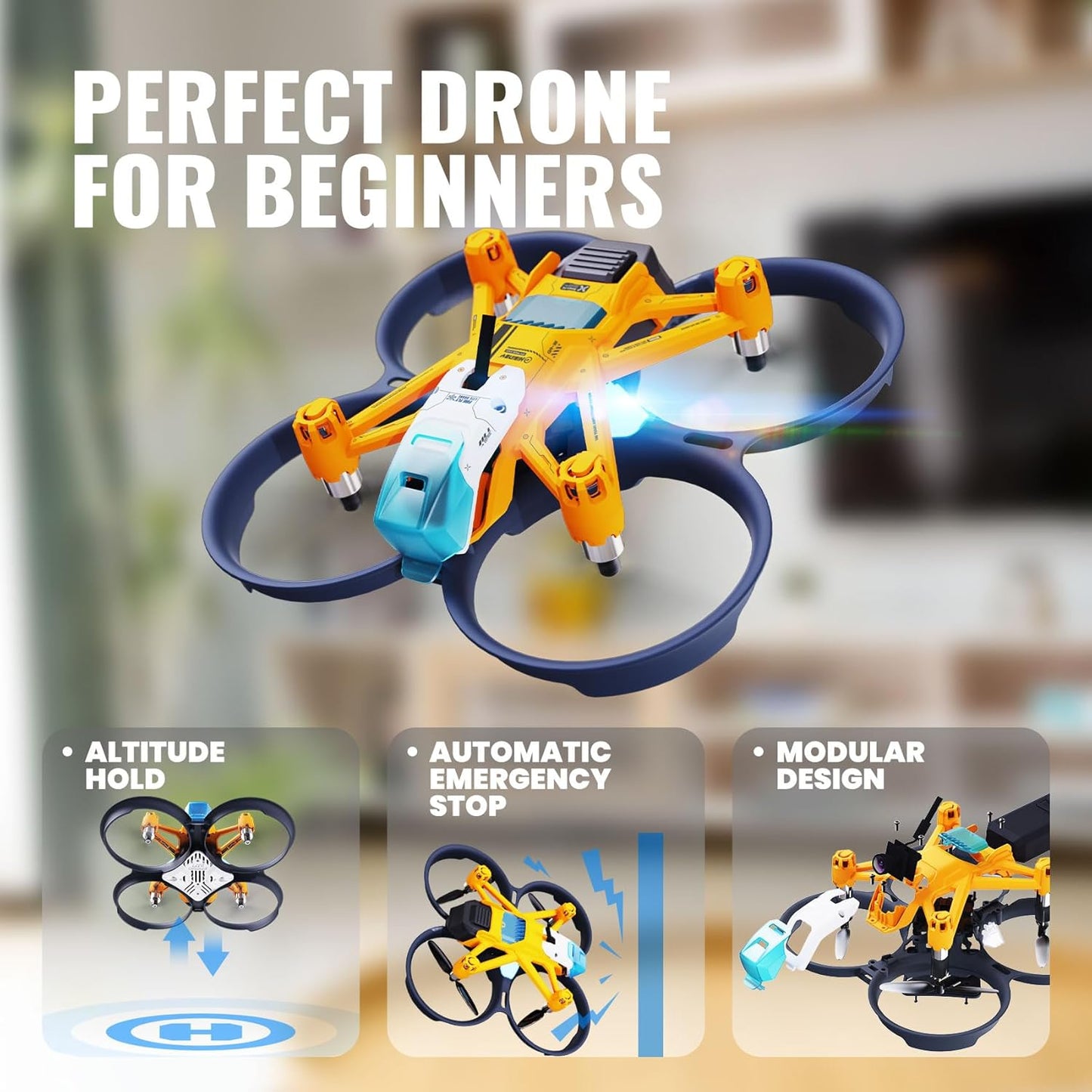 HISINGY Firefly FPV Drone Kit RTF with FPV Goggles and Controller