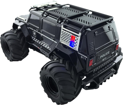 Threeking 1/16 Waterproof Amphibious Police Truck – 4WD RC Monster Truck