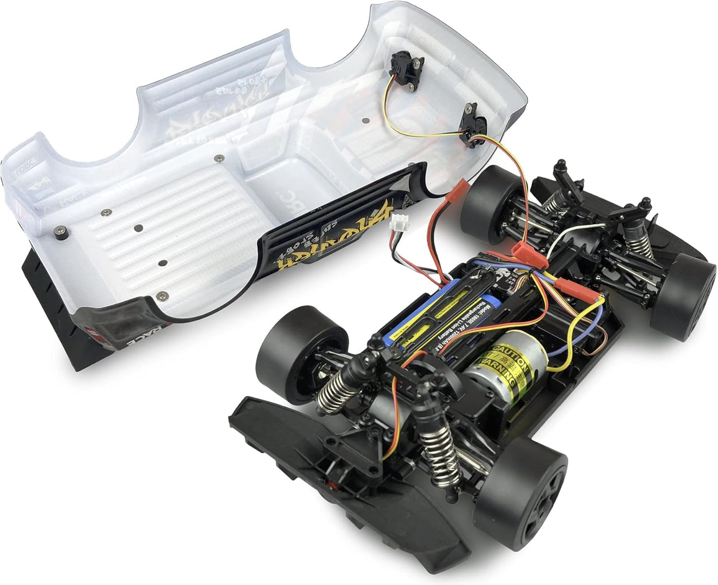 Amewi 21088 1/16 2WD Ready-to-Run RC Drift Car Black Panther with LED Lights
